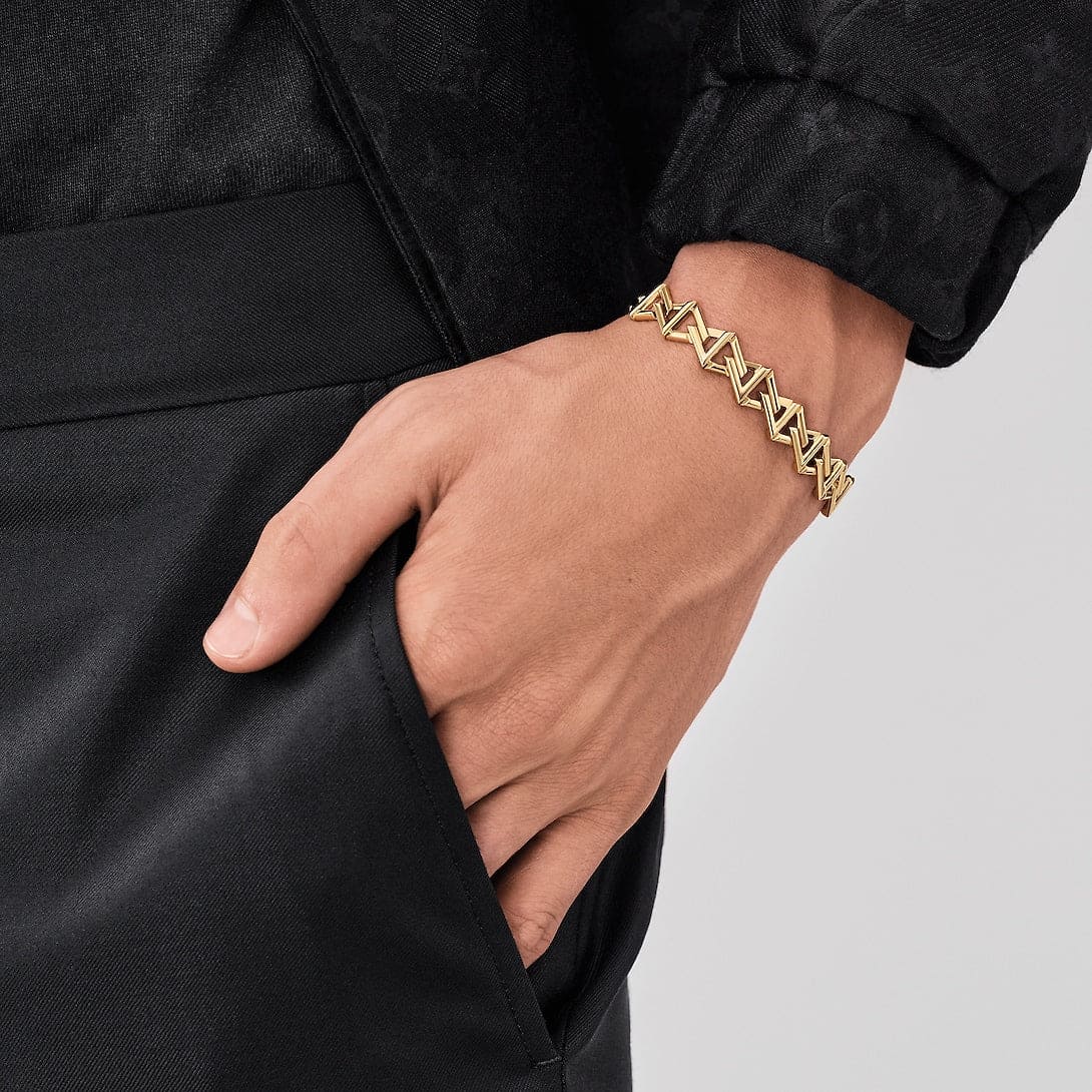 Louis Vuitton Volt Curb Chain Large 18K Gold Bracelet