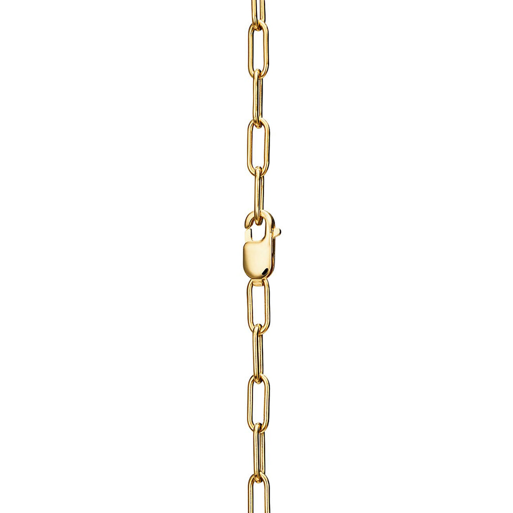 Tiffany Lock Pendant Pave Diamonds 18K Gold Necklace