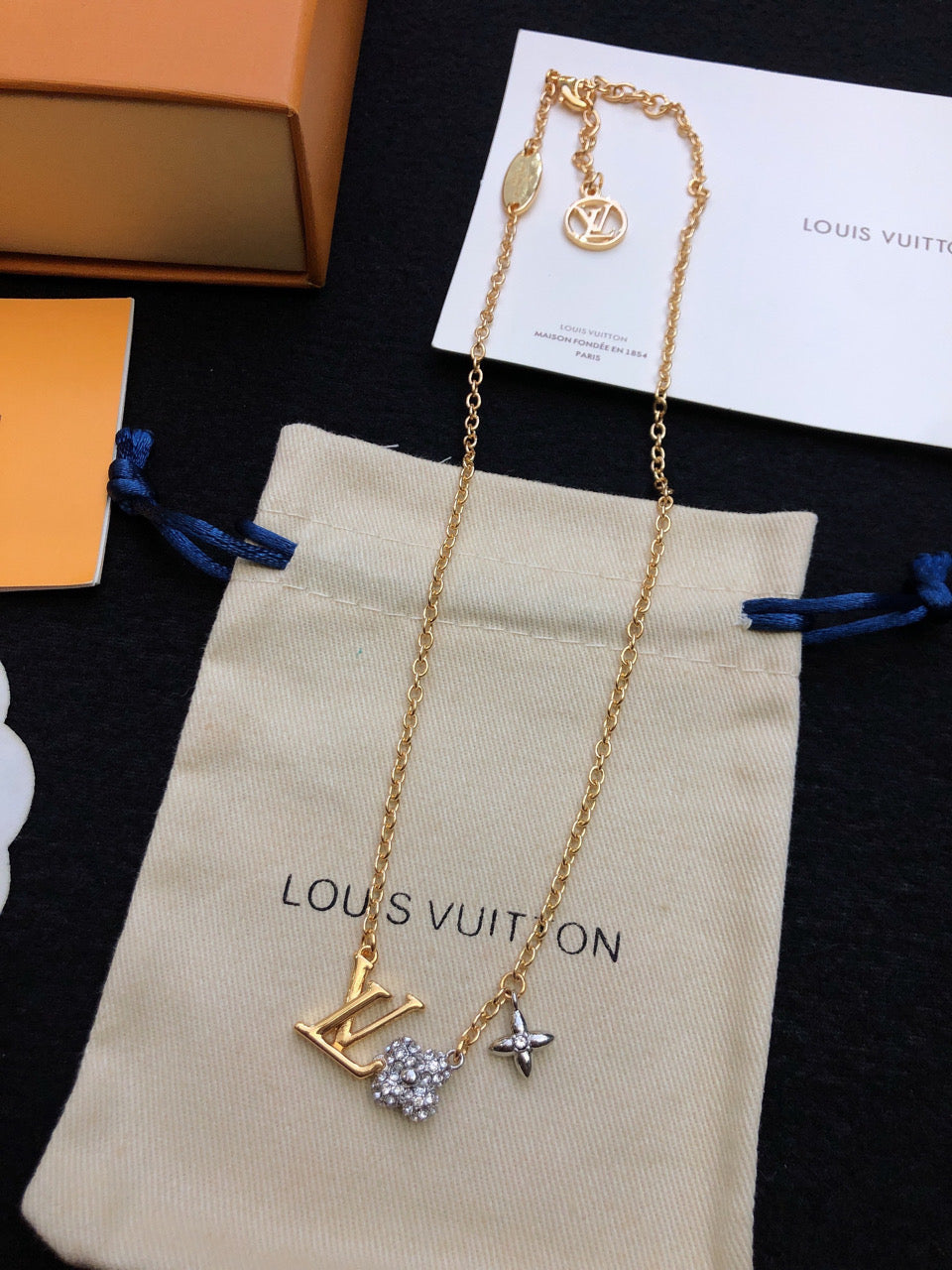 Louis Vuitton Gram 18K Gold Necklace
