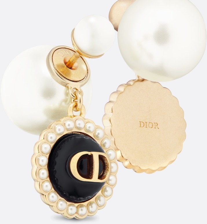 Dior Black Pearls 18K Gold Earrings