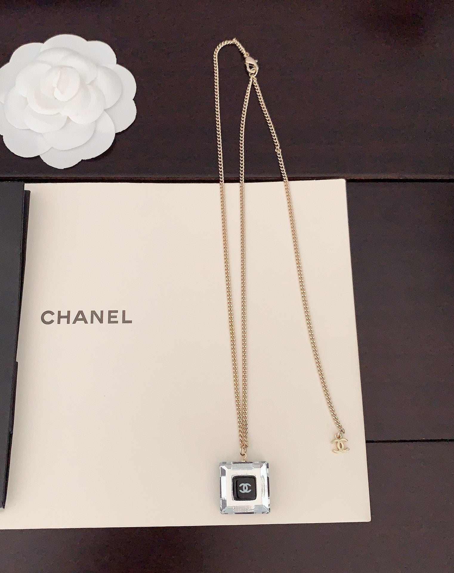 Chanel Crystals 18K Gold Necklace
