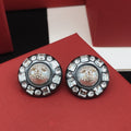 Chanel Crystals Black 18K Gold Earrings