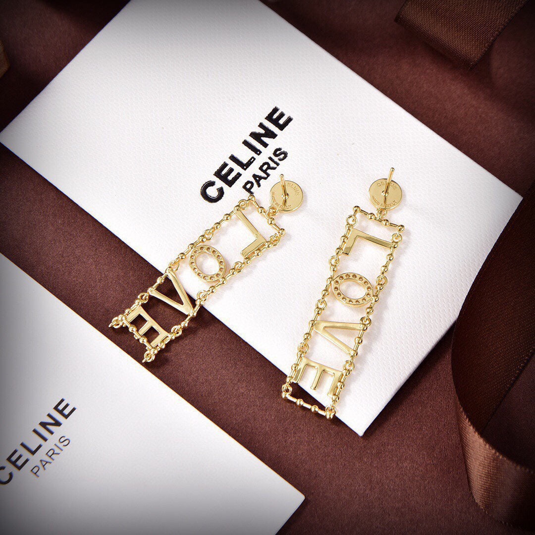 Celine LOVE Diamonds 18K Gold Earrings
