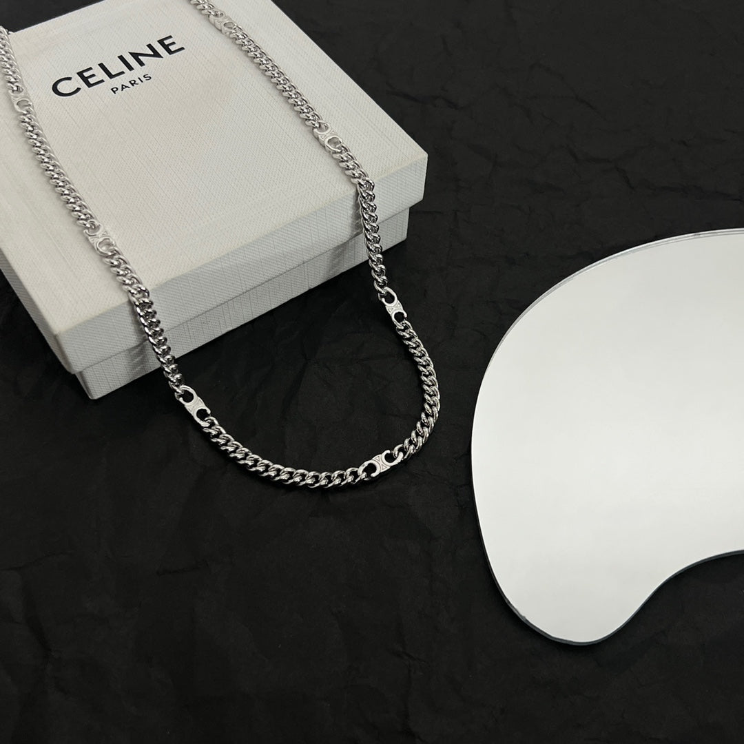 Celine Gourmette Chain 18K Gold Necklace