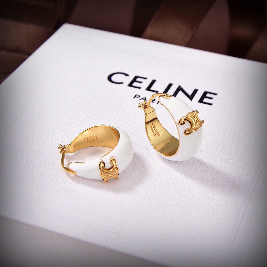 Celine Pearl 18K Gold Earrings