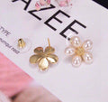 Celine Flower Pearls 18K Gold Earrings