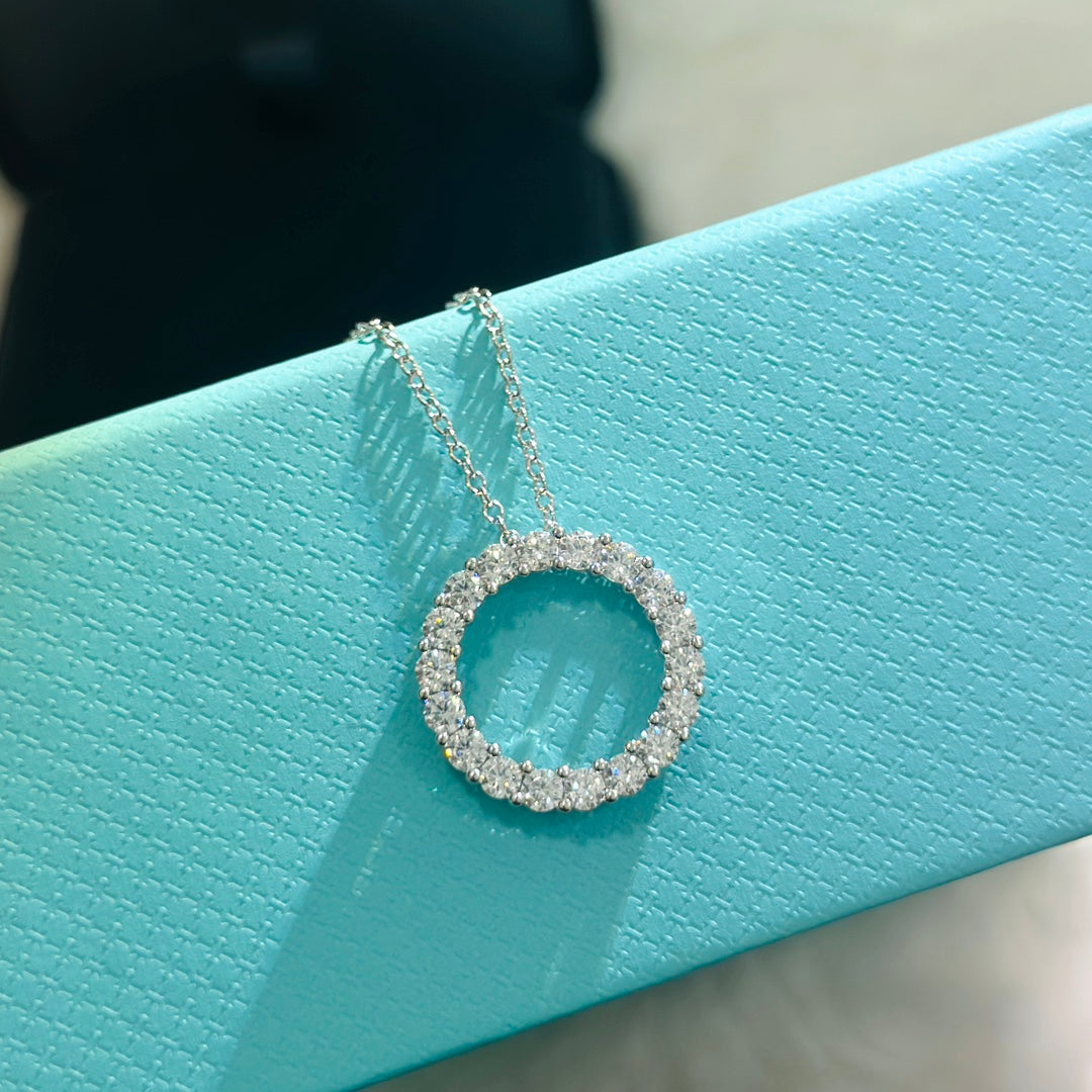 Tiffany Circle Diamonds 18K Gold Necklace