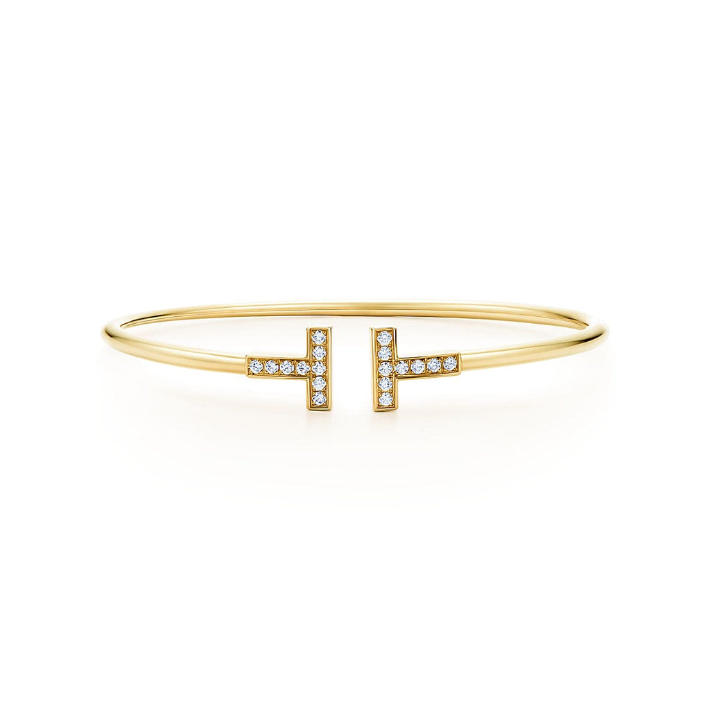 Tiffany Diamond Wire 18K Gold Bracelet